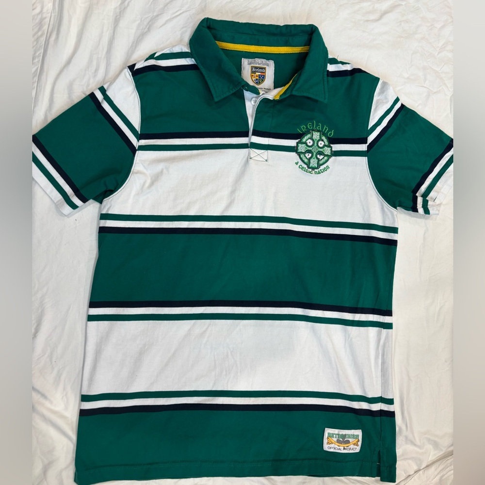 Retro Irish Striped Rugby Shirt